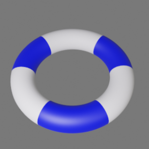 青白浮き輪